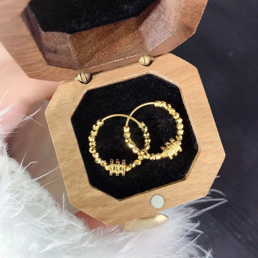 【伟新源】足金999 5G工艺 蛮腰蹦迪耳圈3.54克