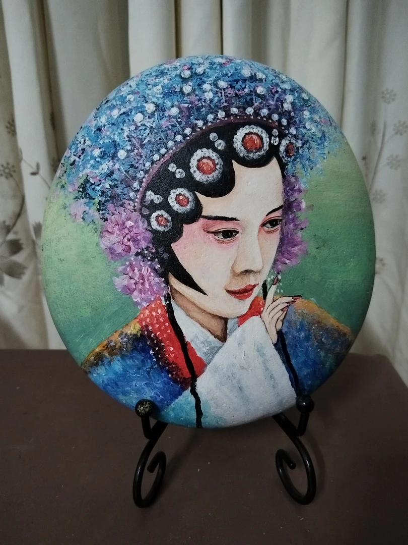 纯手绘丙烯京剧戏曲人