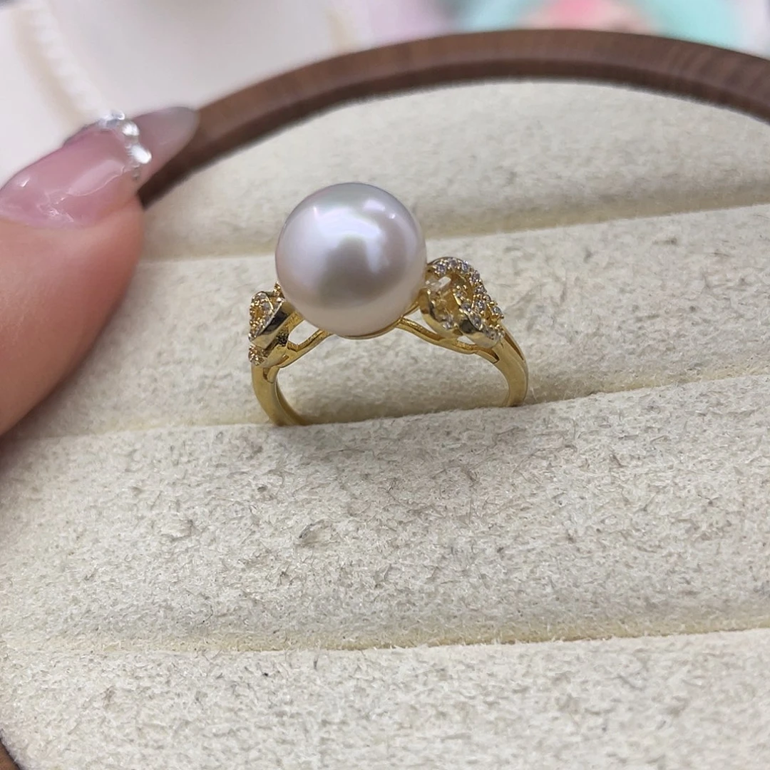银S925镶嵌海水珍珠戒指