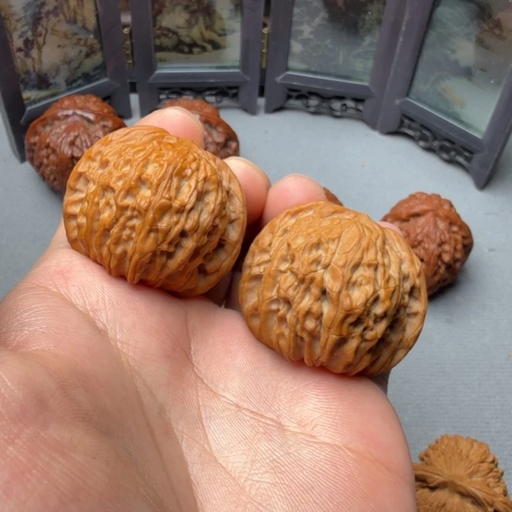 华***实吊坠文玩核桃磨盘38