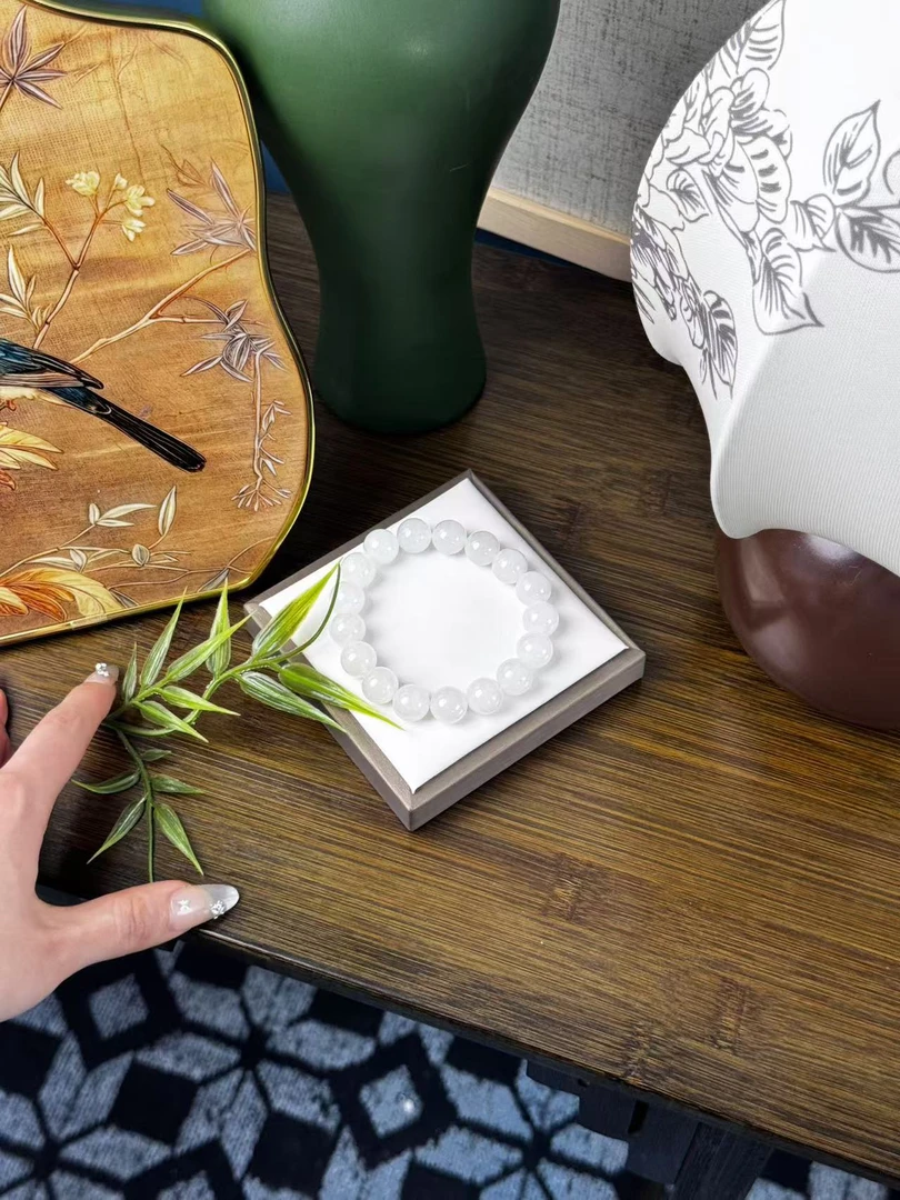 青海料冰白卡12手串