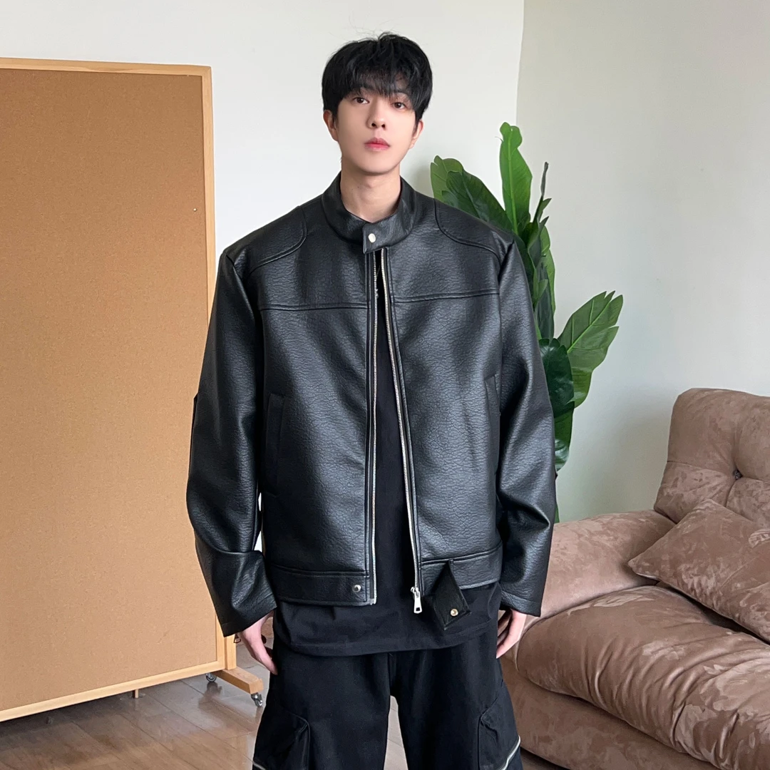 皮衣短款春款夹克休闲机车帅气上衣春秋百搭韩版春季夹克外套男