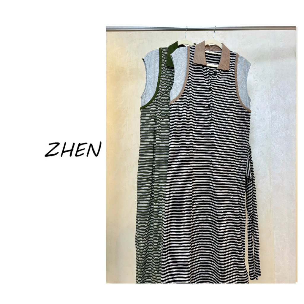 【ZHEN】25K00790 2025新款时尚气质修身显瘦小众设计连衣裙女