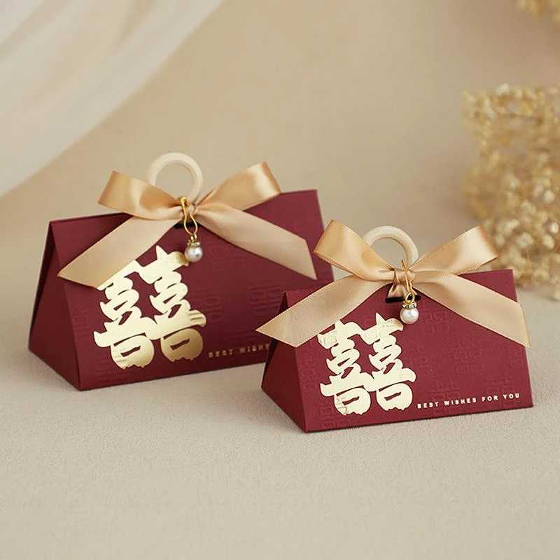 2025新款糖盒结婚喜糖盒子高级感婚礼伴手礼盒糖果包装盒喜糖袋子