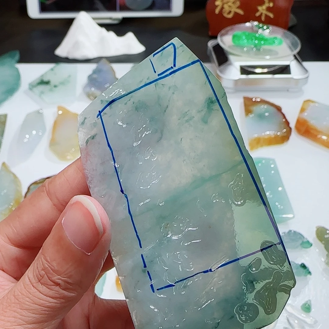定制翡翠未镶嵌缅甸翡翠挂件