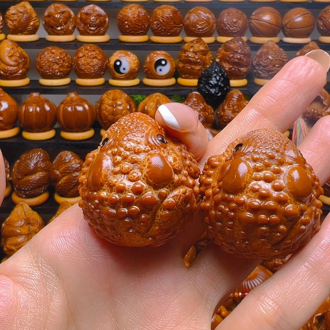 橄榄核手串/手链金蟾一对