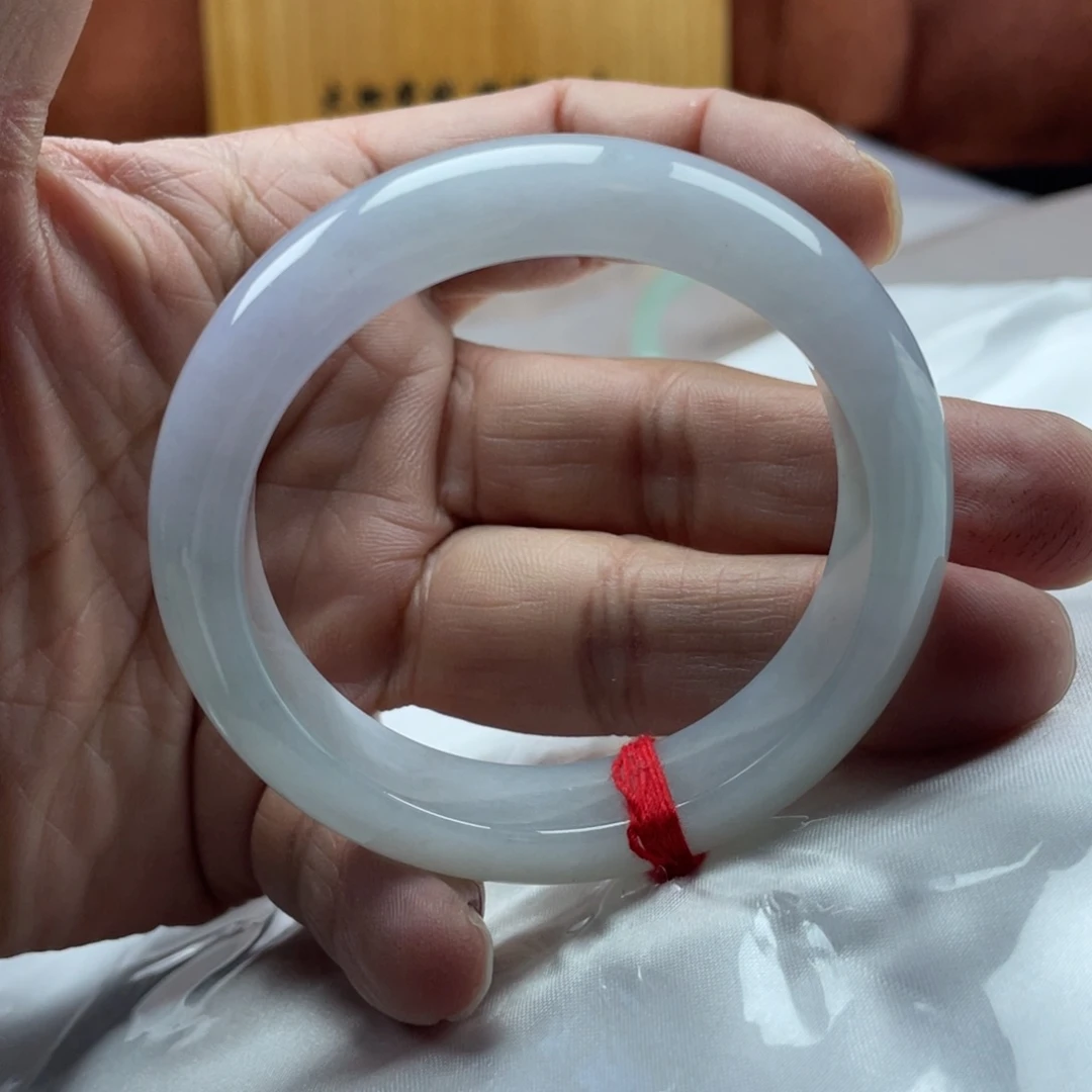 翡翠手镯未镶嵌54.8高糯化紫底