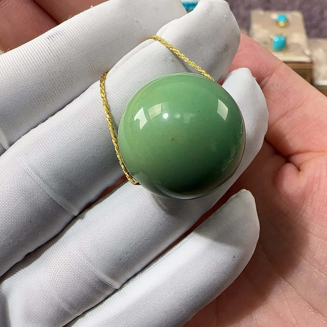 绿松石未镶嵌19mm➕单珠