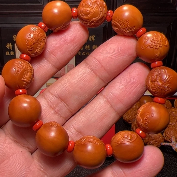 尽***美橄榄核手串观音佛缘