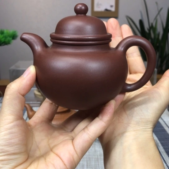 茶壶紫砂精工半手工掇球230cc
