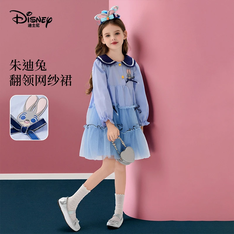 Disney/迪士尼2025新款秋装女童卡通动漫连衣裙公主裙童装甜美