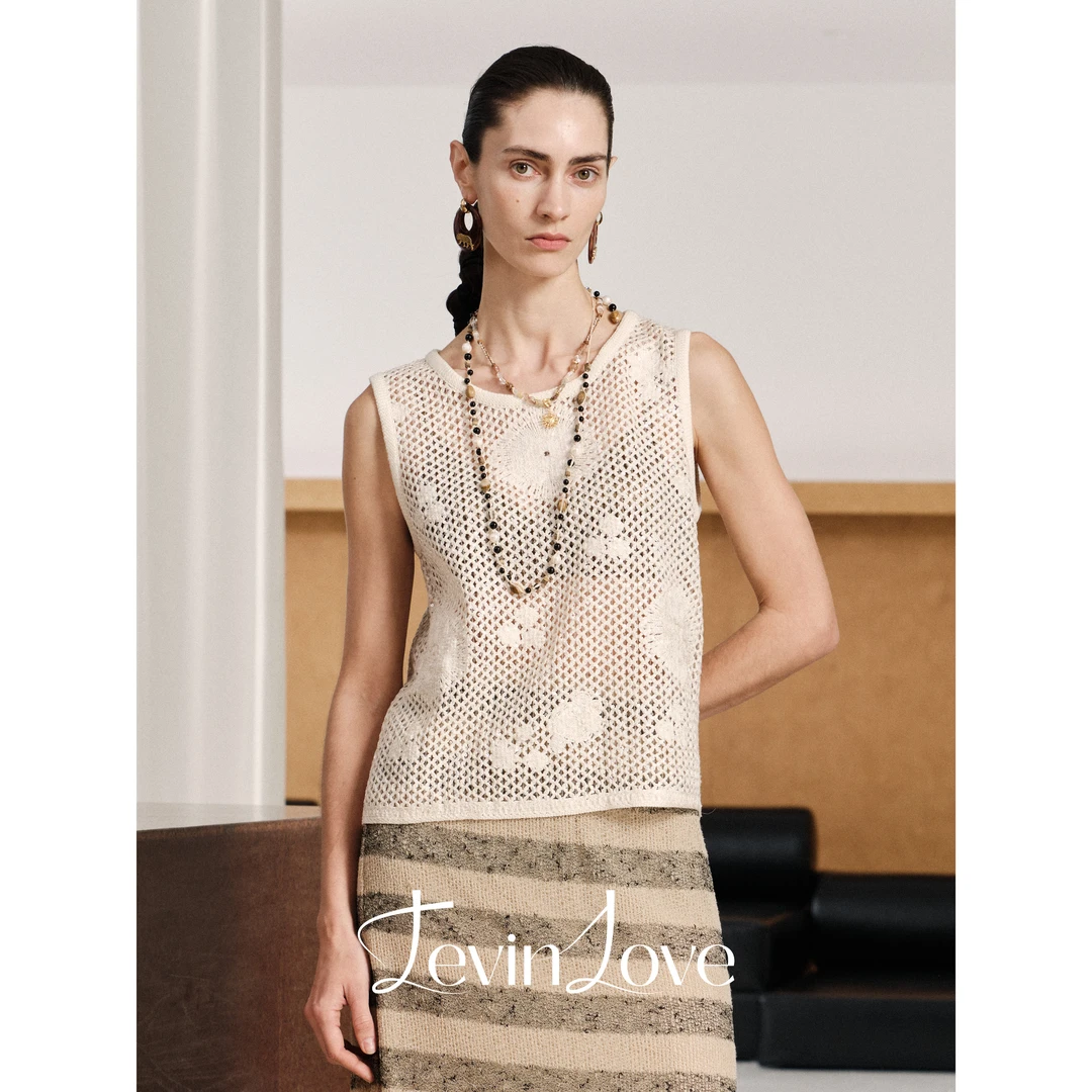 镂空钩花背心 LEVIN LOVE设计师款A029QB4982
