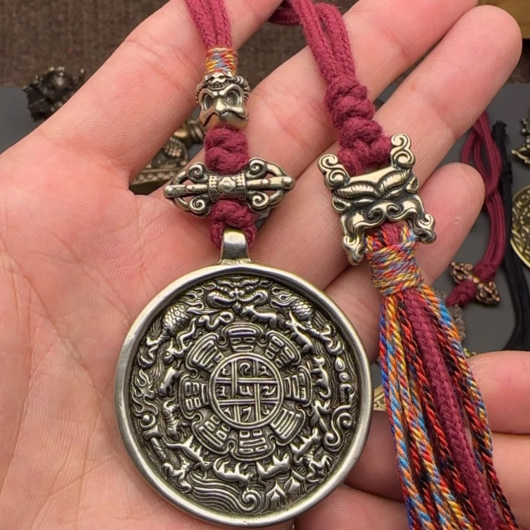 老铜九宫牌吊坠喜欢的来