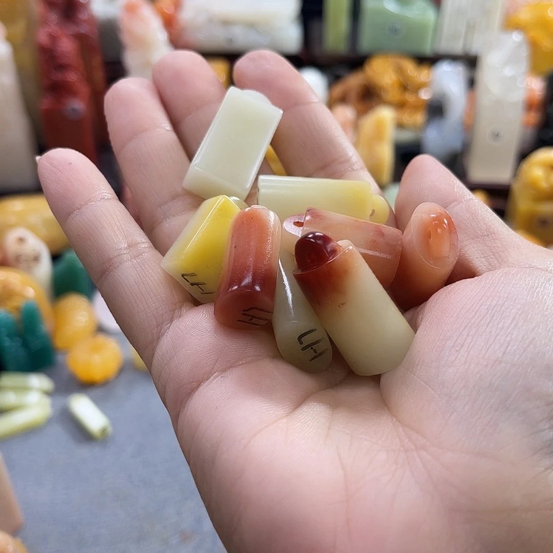 寿山石印石白*鱼6287包邮包刻