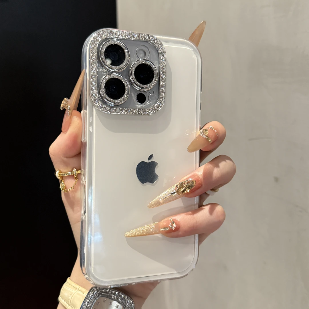 闪钻镜头果冻适用苹果16promax手机壳iPhone15promax高级14/13新