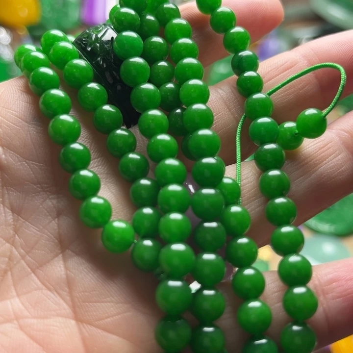 翡翠未镶嵌颈饰项链