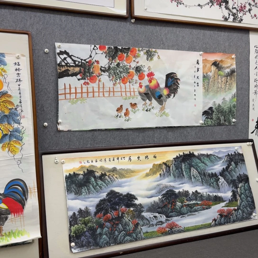 国画万事大吉四尺花芯横幅138✖️69