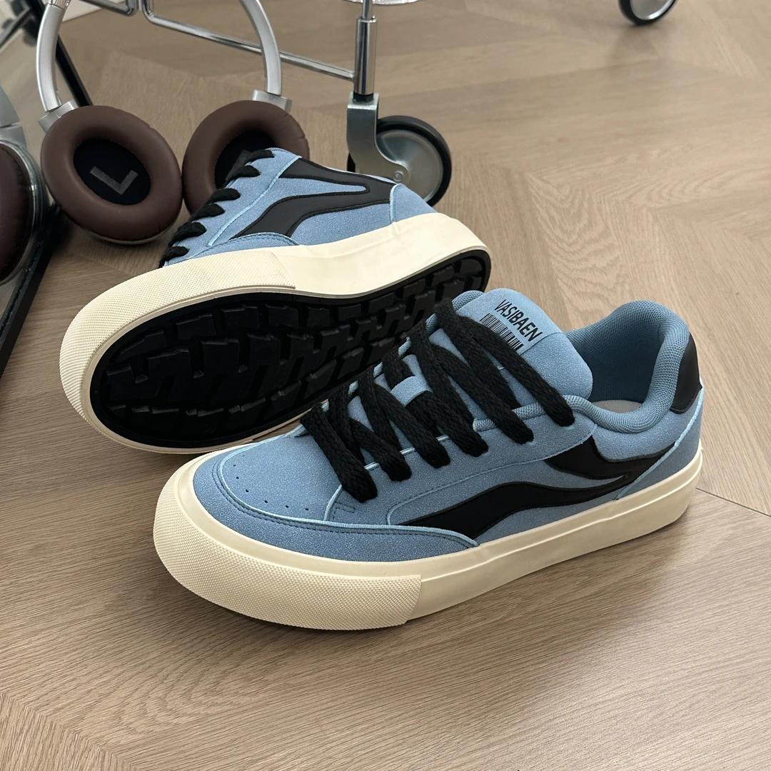 原创设计秋冬面包男款鞋子2025新款小众休闲板鞋潮流厚底痞帅男鞋