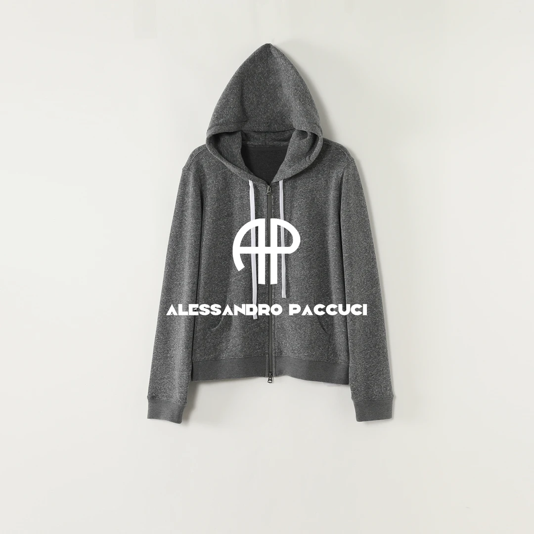 AP洛哥53113WT【暖调/单独连帽拉链外套】棉混纺雪花绒时尚百搭外套