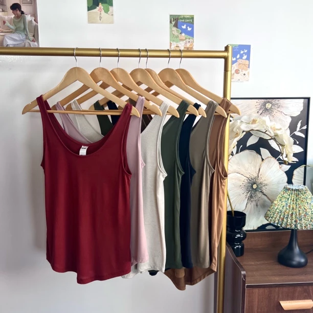 夏季多色通勤遮副乳百搭女式优可丝背心2901