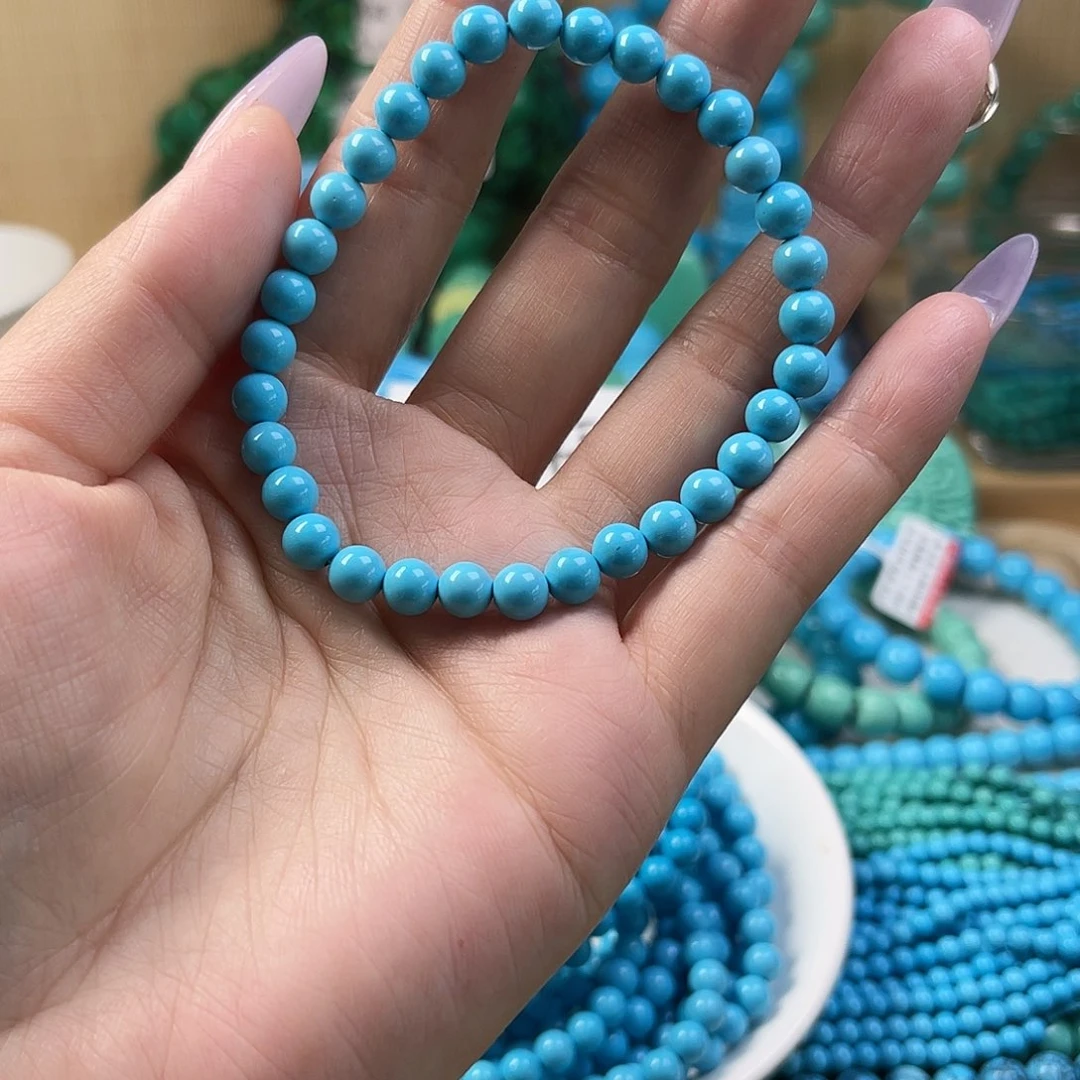 湖北工厂批发精品手串绿色蓝色雕刻单珠DIY配饰源头