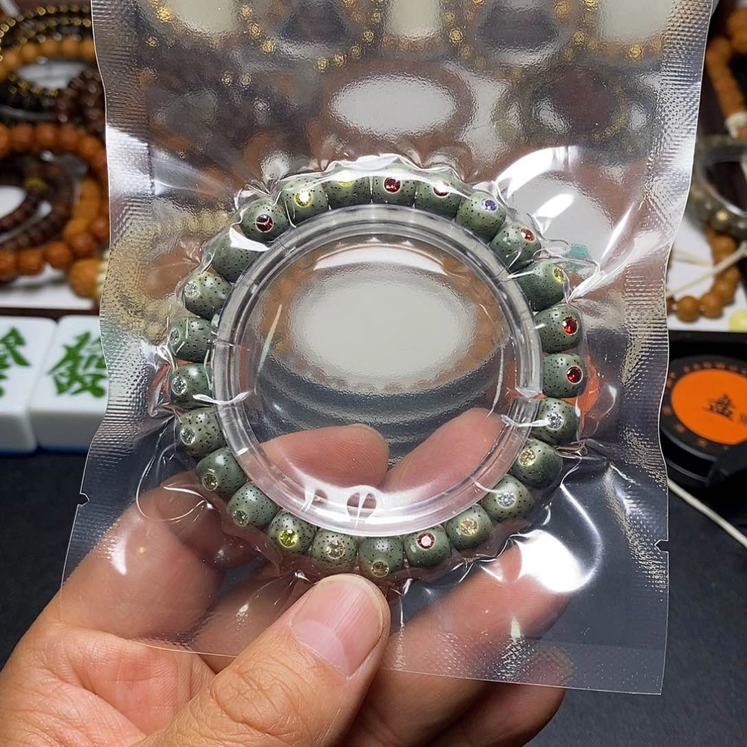 猴头核桃手串全品9左右满锆星月40号