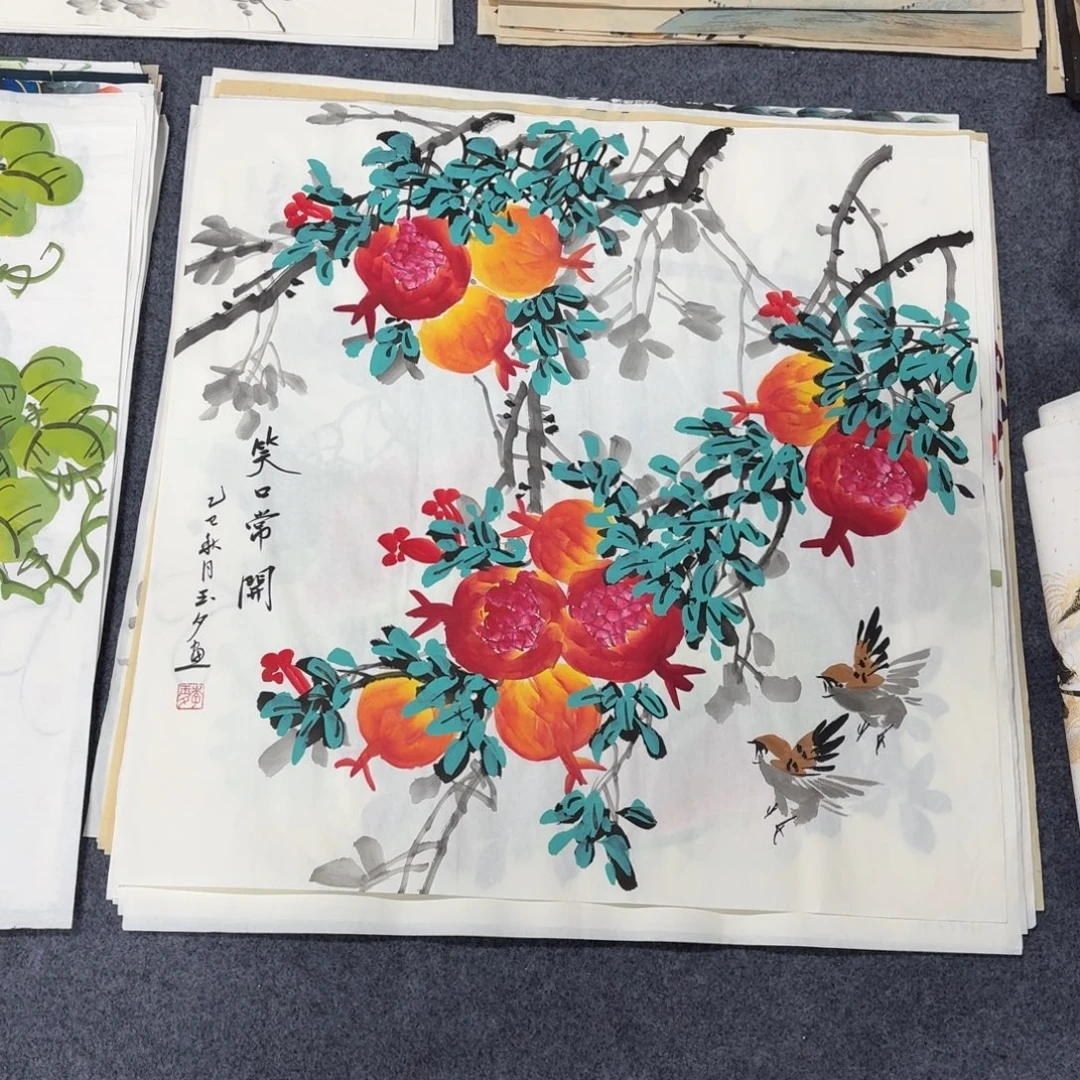 国画68×68手绘画画画