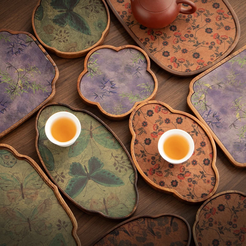 素兴堂胡桃木干泡茶盘壶承茶席复古干泡台茶壶托盘茶具收纳小茶台