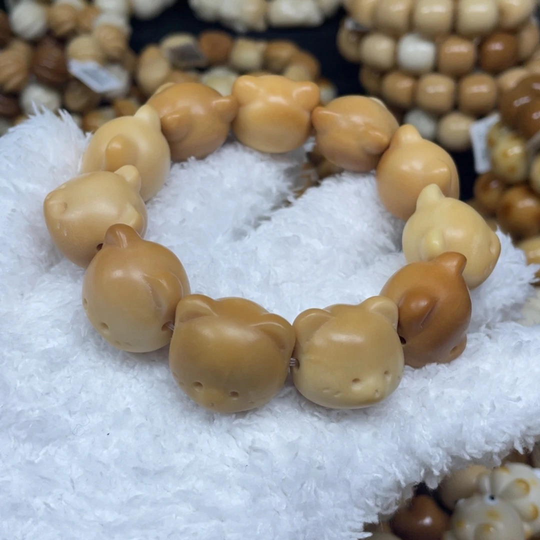 菩提根/象牙果手串12.13.22干磨熊头