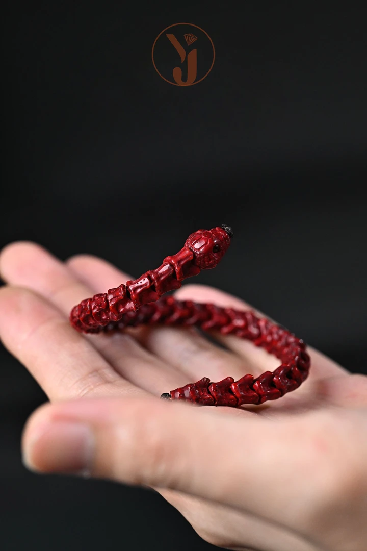 【钰见】赤练-蛇骨手串朱供星月菩提-8mm左右