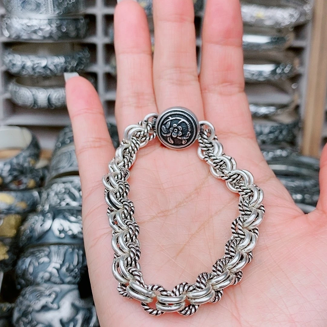 足银玻璃足银999链条加扣头