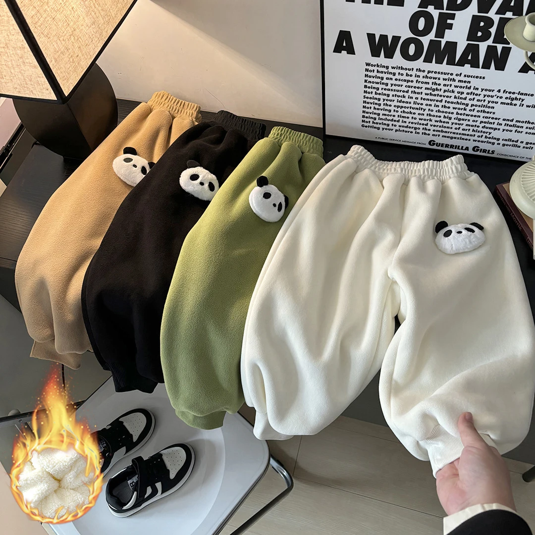 爱依服【断码】中小童加绒裤子秋冬新款男女宝宝加厚保暖休闲运动裤