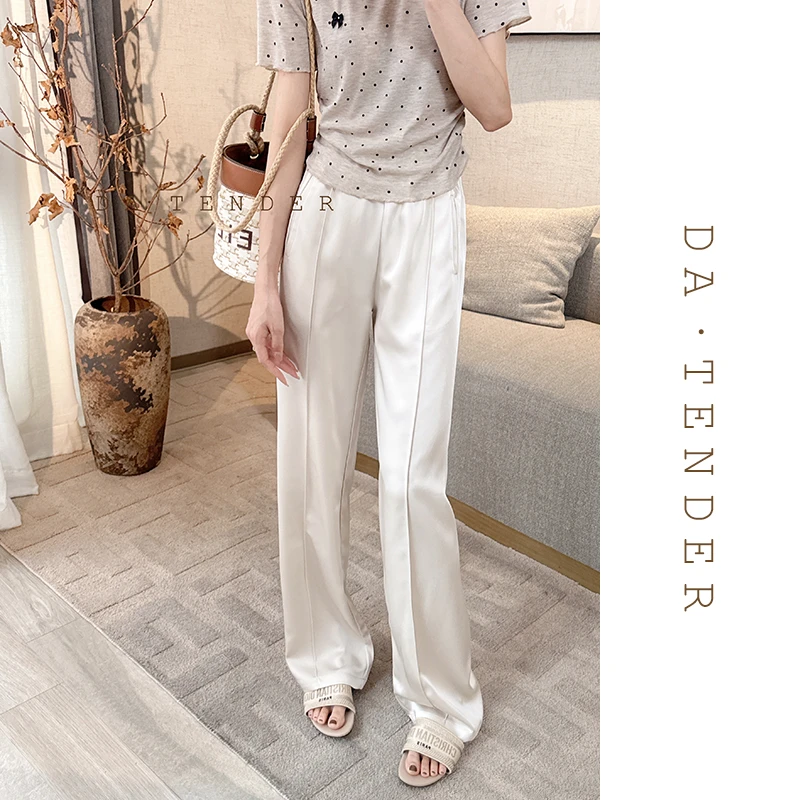 DA【清-夏款】浮锦香槟阔腿裤-FJ941