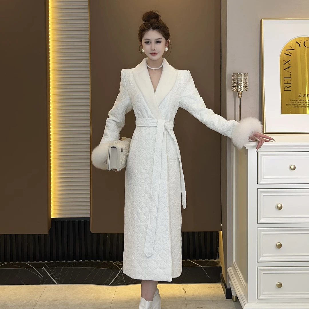 MD定制·依诺【年终大促】2024冬季新款气质长款加厚保暖系带外套