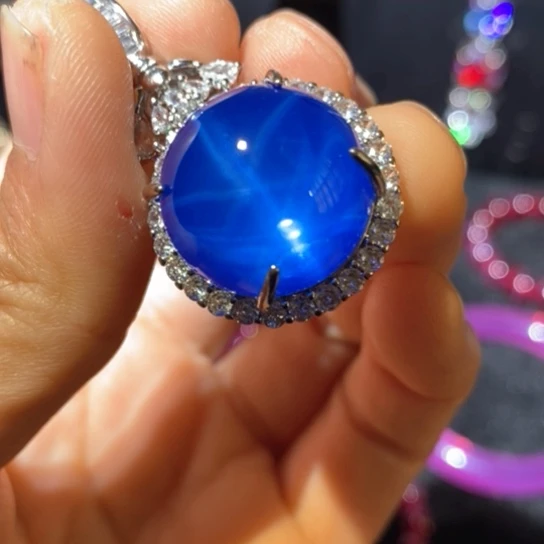 红宝石戒指银S925镶嵌