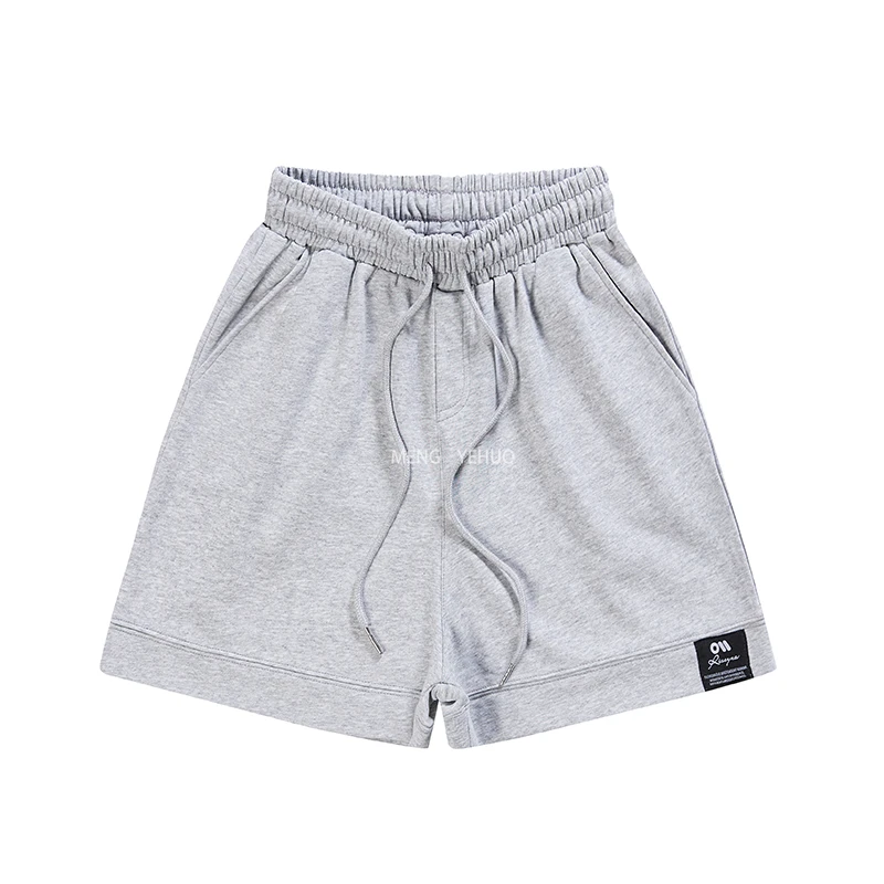 【短裤系列】三分短裤高腰阔腿宽松运动风短裤-两色