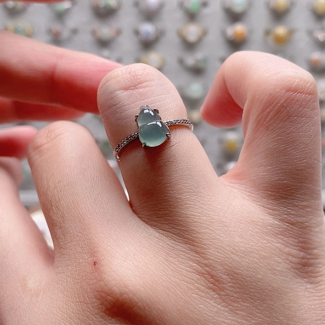 翡翠银S925镶嵌戒指