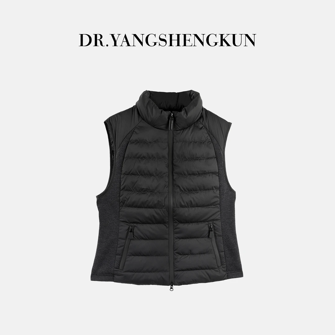 杨圣坤2025新品90鹅绒山羊混纺轻户外三防保暖羽绒马夹TR2593017