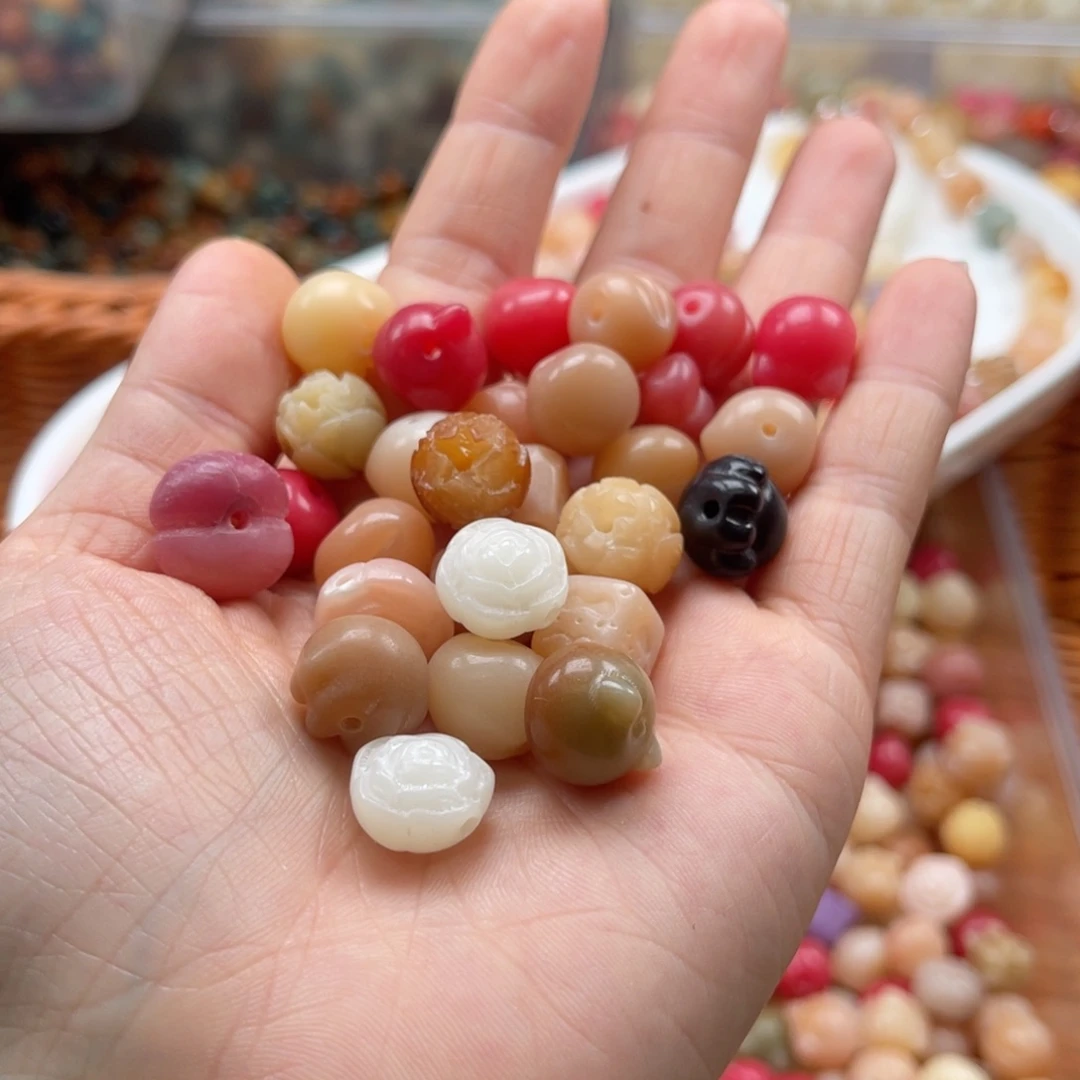 吊坠白玉菩提d x07/11-12mm/20颗混雕刻瑕