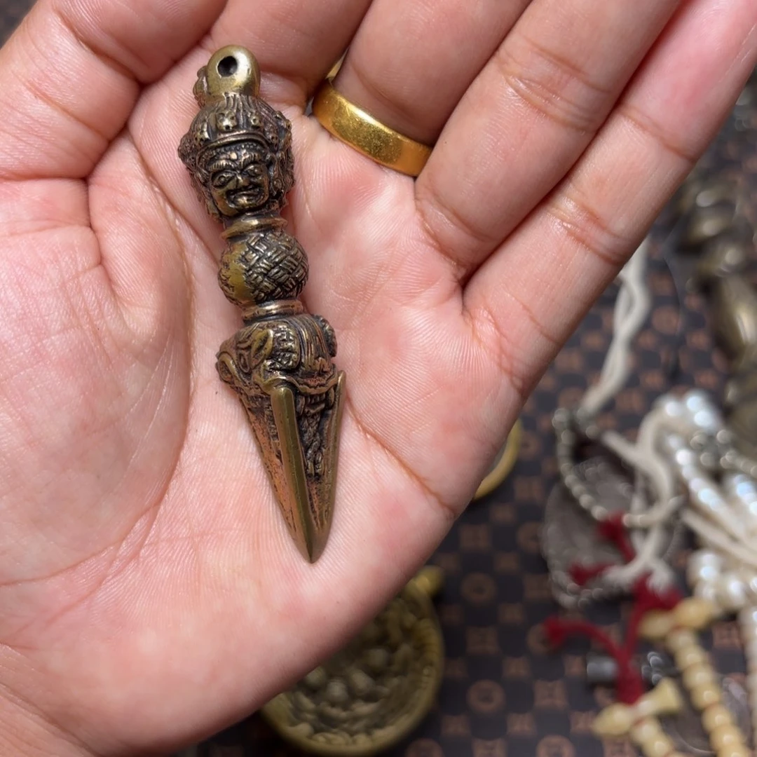 铜星月菩提吊坠项链