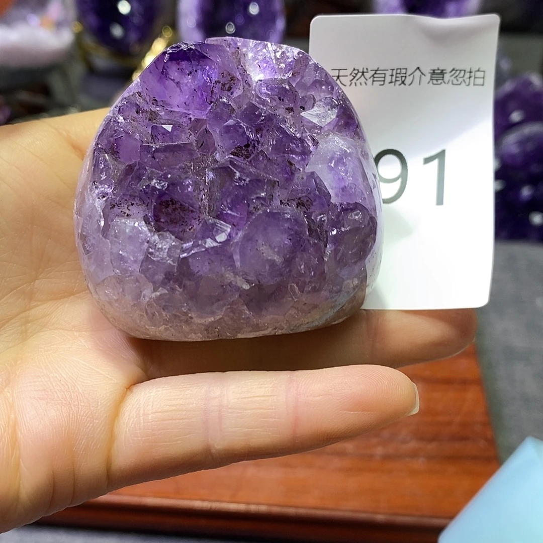 珠宝半成品紫晶未镶嵌