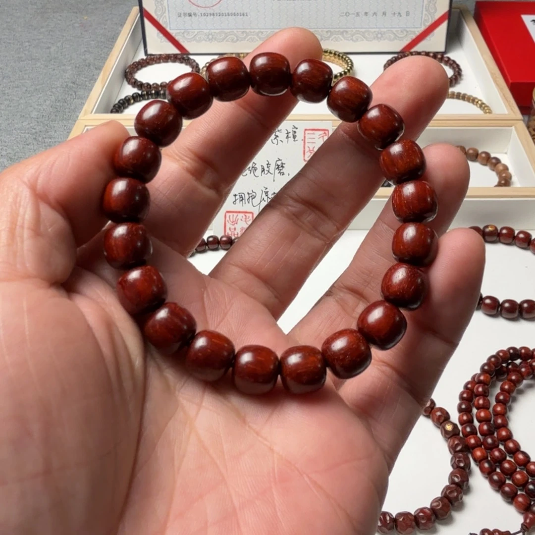 檀香紫檀（小叶紫檀）手串/手链紫檀9.5*10，油性99分