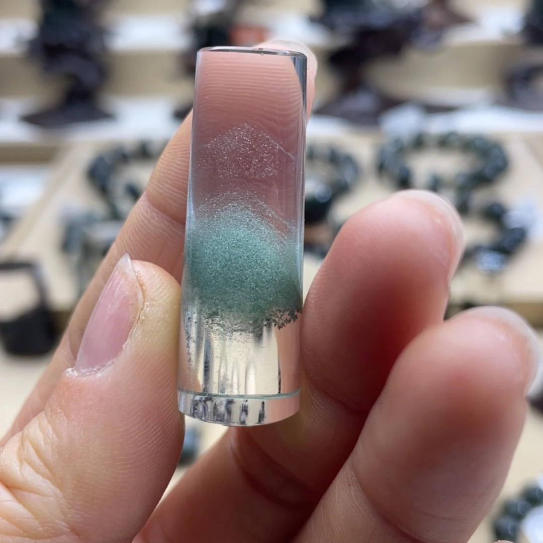 水晶颈饰未镶嵌绿幽灵千层金字塔柱子