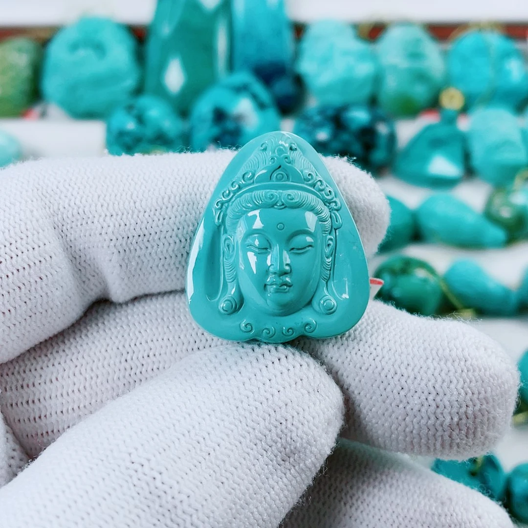 绿松石未镶嵌车挂