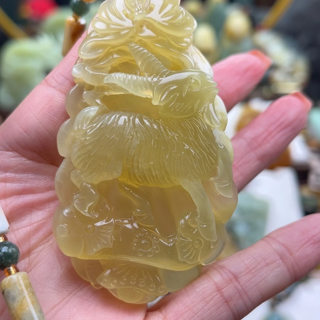 岫玉未镶嵌挂件挂件