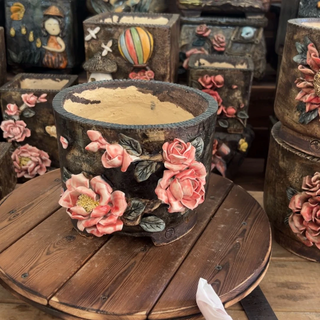 红陶雨*青藤多肉花盆