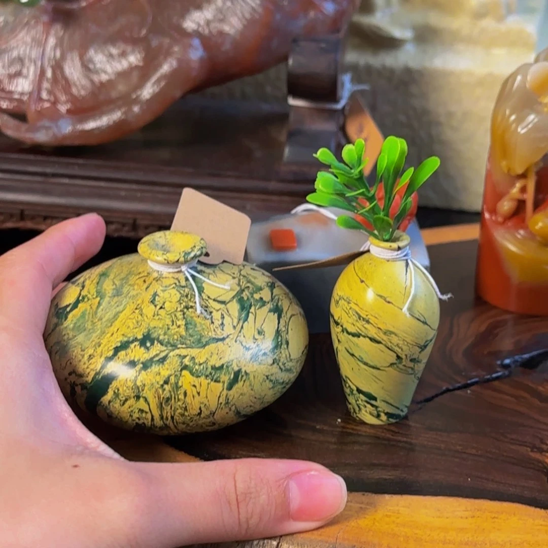大***悟石材小瓶子摆件工艺品