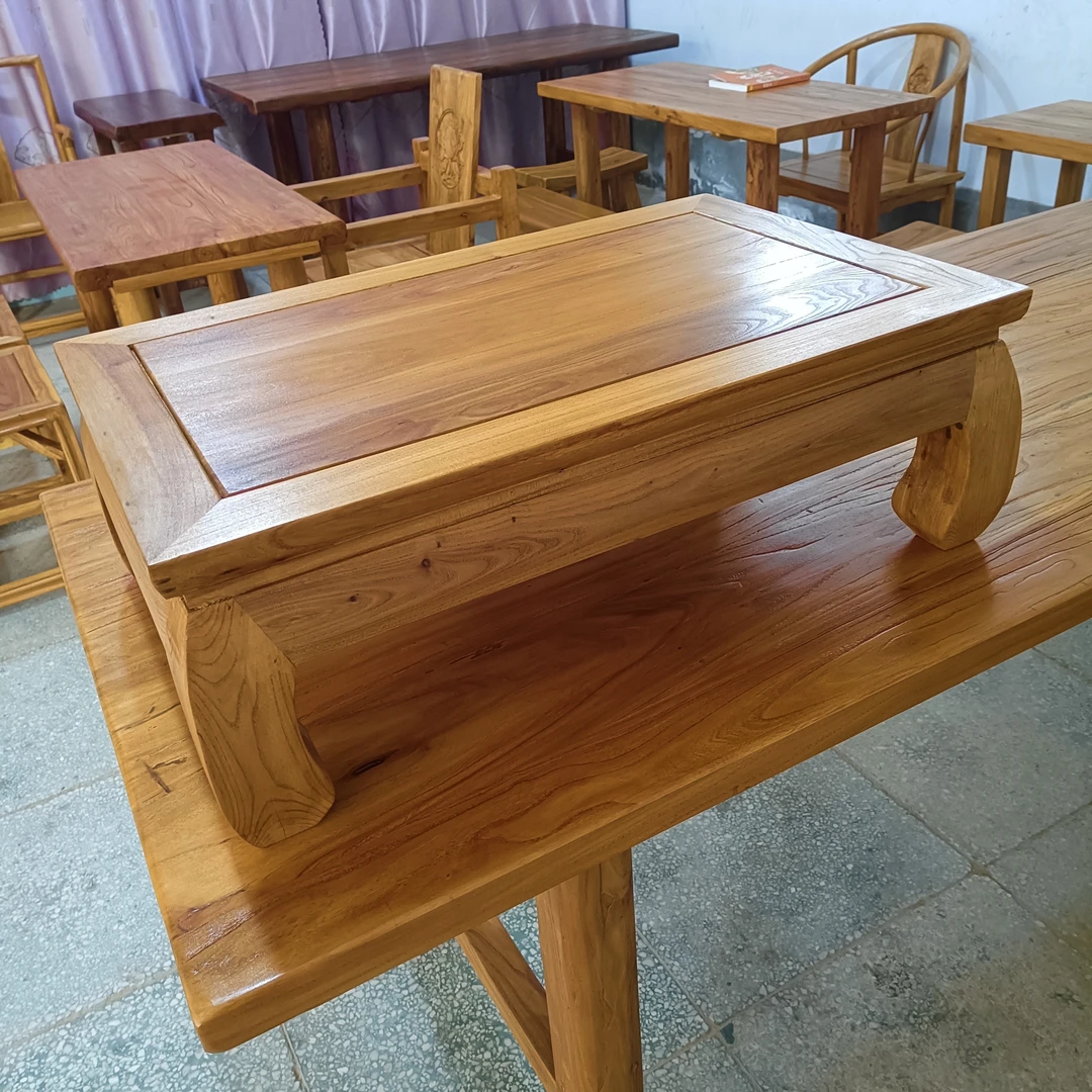 老榆木实木炕桌飘窗茶桌榻榻米桌东北炕桌实木小茶几学习桌电脑桌
