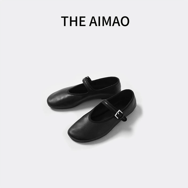 【THE AIMAO】进口混种羊皮意大利真皮防滑大底平底单鞋XYX81811