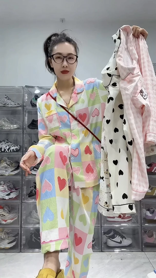 云朵棉睡衣女春秋季长袖大码2025新款可外穿彩格子套装家居服